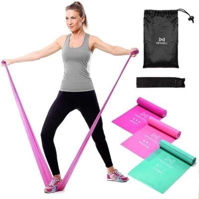 3 Pack Exercise Resistance Bands Set with 3 Resistance Levels - 1.5M Exercise Bands