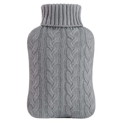 Samply Hot Water Bottle with Knitted Cover, 2L Neck and Shoulder Pain relief,